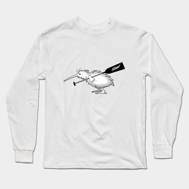 Dragonboating Kiwi Long Sleeve T-Shirt by Pebblestone